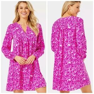 LILLY PULLITZER brynnly stretch dress in madendevilla pink don’t be a cheetah 4